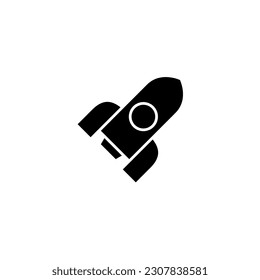 Rocket icon vector illustration logo template for many purpose. Isolated on white background.