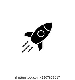 Rocket icon vector illustration logo template for many purpose. Isolated on white background.