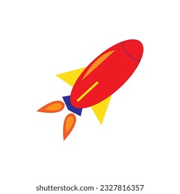 rocket icon vector illustration logo design