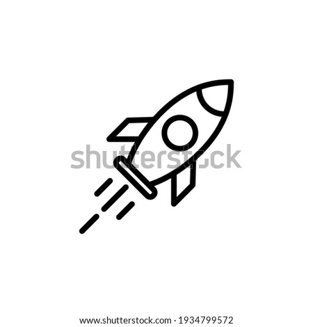 Rocket icon vector illustration logo template for many purpose. Isolated on white background.