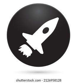 rocket icon, vector illustration on white background.