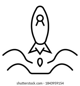 Rocket icon vector illustration photo