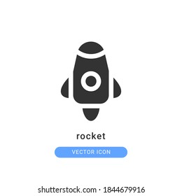 rocket icon vector illustration. rocke icon glyph design.