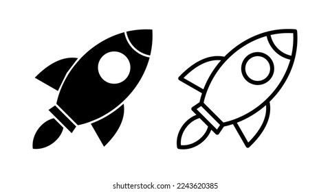 Rocket icon vector illustration. Startup sign and symbol. rocket launcher icon