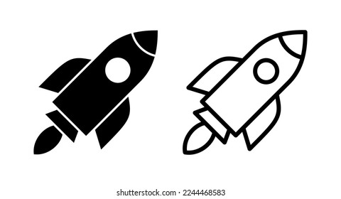 Rocket icon vector illustration. Startup sign and symbol. rocket launcher icon