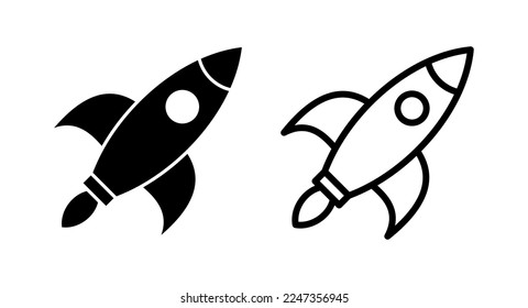 Rocket icon vector illustration. Startup sign and symbol. rocket launcher icon
