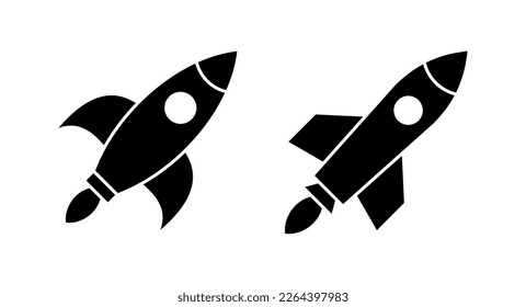 Rocket icon vector illustration. Startup sign and symbol. rocket launcher icon