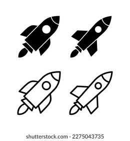 Rocket icon vector illustration. Startup sign and symbol. rocket launcher icon