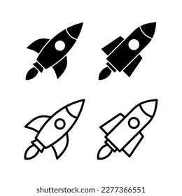 Rocket icon vector illustration. Startup sign and symbol. rocket launcher icon