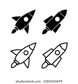 Rocket icon vector illustration. Startup sign and symbol. rocket launcher icon