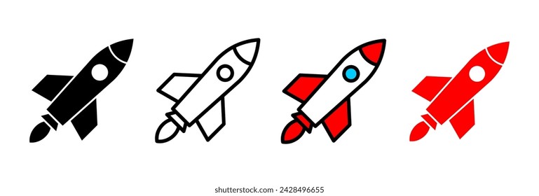 Rocket icon vector illustration. Startup sign and symbol. rocket launcher icon