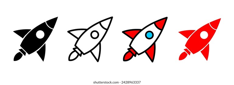 Rocket icon vector illustration. Startup sign and symbol. rocket launcher icon