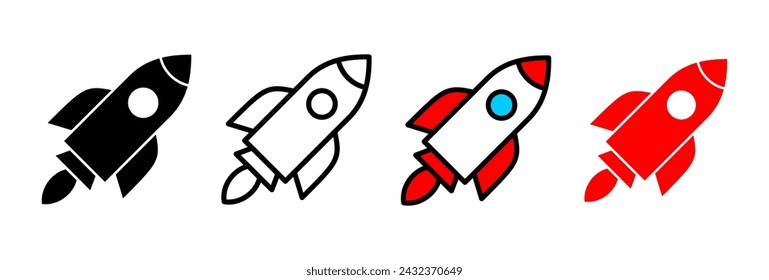 Rocket icon vector illustration. Startup sign and symbol. rocket launcher icon