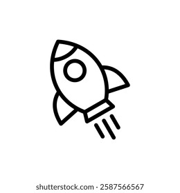 Rocket icon vector illustration. Startup sign and symbol. rocket launcher icon