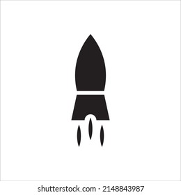 Símbolo de ilustración del vector de icono de cohete