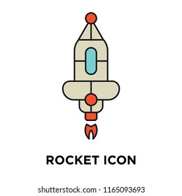 Rocket icon vector isolated on white background, Rocket transparent sign , technology symbols