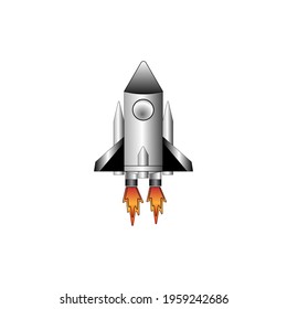  rocket icon vector isolated on white background. illustration