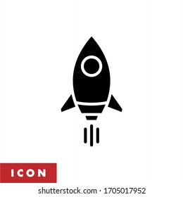 Rocket icon vector isolated. Rocket ship icon