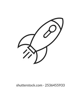 Rocket icon vector isolated. Rocket ship icon