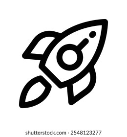 rocket icon. vector line icon for your website, mobile, presentationation, and logo design.
