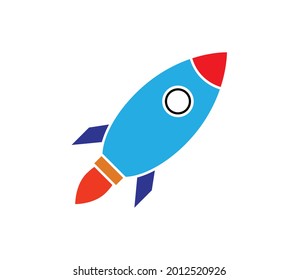 Rocket icon vector logo design template illustration