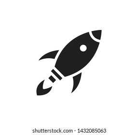 Rocket icon vector logo illustration