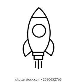 Rocket icon Vector logo set flat