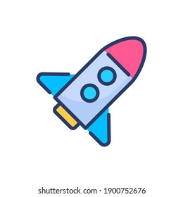 Rocket icon in vector. Logotype
