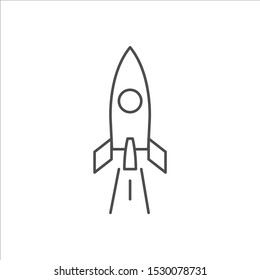 Rocket icon vector on white background