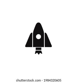 vector de icono de cohete en un fondo blanco
