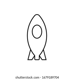 Vector de icono de cohete en estilo de contorno
