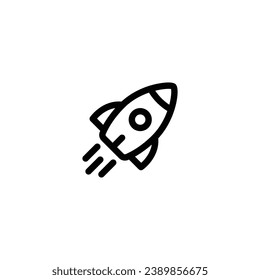 Rocket icon vector. outline icon for web, ui, and mobile apps