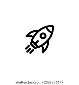 Rocket icon vector. outline icon for web, ui, and mobile apps