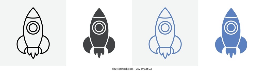 rocket icon vector set use for web