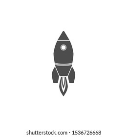 rocket icon vector sign isolated on white background.