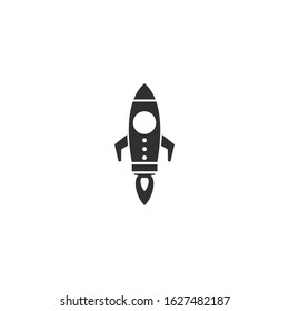 Rocket icon vector sign isolated for graphic and web design. Rocket symbol template color editable on white background.