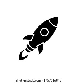 Signo vectorial de icono de cohete y símbolos para diseño gráfico y web.
