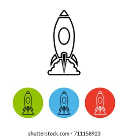 ROCKET ICON vector simple