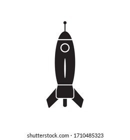 Rocket icon vector simple design
