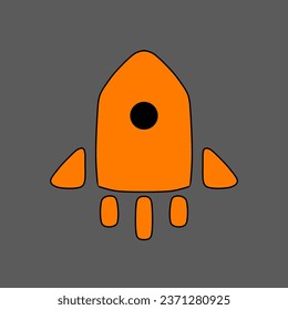 icono del cohete. vector de cohete. vector simple. simple cohete. lanzamiento