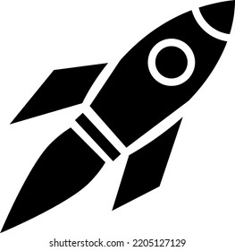 Rocket icon vector. Simple outline rocket sign.eps
