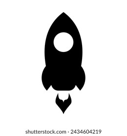 Rocket icon vector. Simple outline rocket sign eps 10