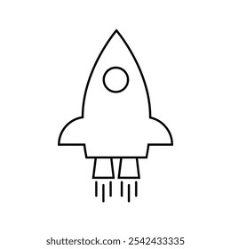 rocket icon Rocket icon vector. Simple outline rocket