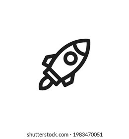Rocket icon vector. Simple rocket sign