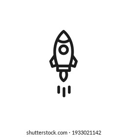 Rocket icon vector. Simple start up sign