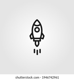 Rocket icon vector. Simple start up sign