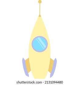 Rocket icon. Vector space ship launch. Speed spaceship logo. Start sign isolated on white background
