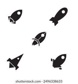Rocket icon vector speed symbol startup logo design