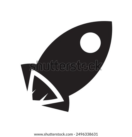 Rocket icon vector speed symbol startup logo design
