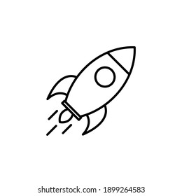 Rocket icon vector. Startup icon vector. 